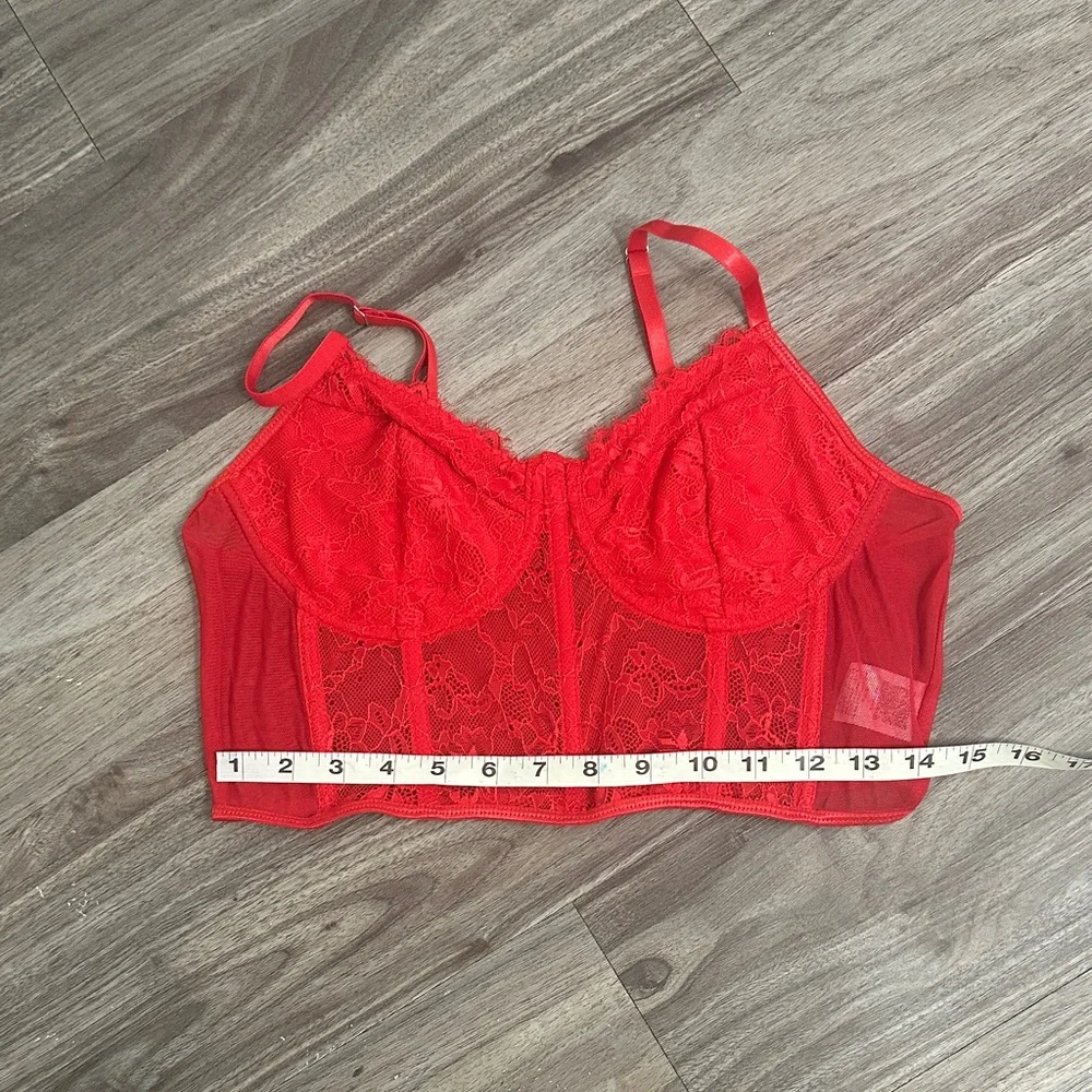 Chic Red Lace Bralette